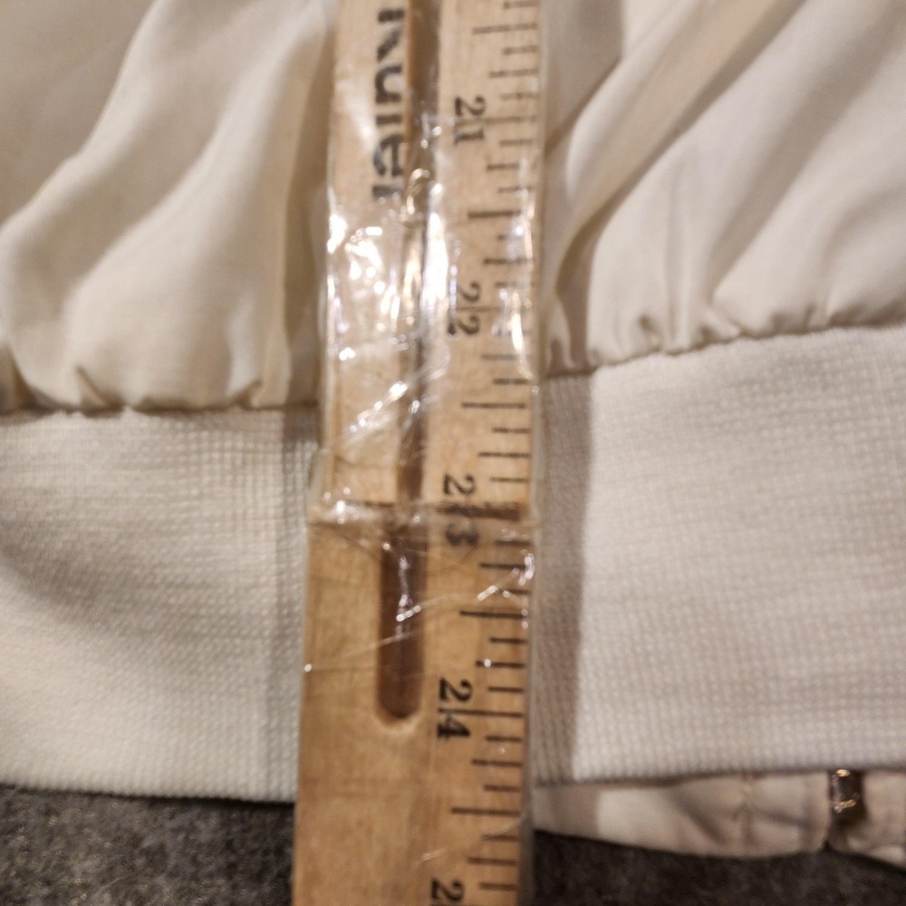 Vintage Members Only Jacket Mens 44 White Ivory Racer Bomber Epaulets Zip‎ 80s - Picture 9 of 10
